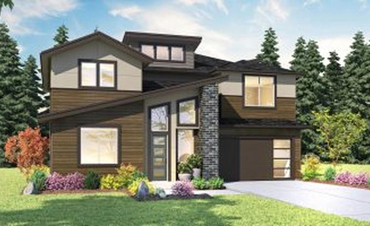 Image of a northwest contemporary house in Bellevue Washington